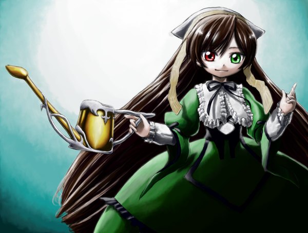 Anime picture 1320x1000 with rozen maiden suiseiseki heterochromia tagme