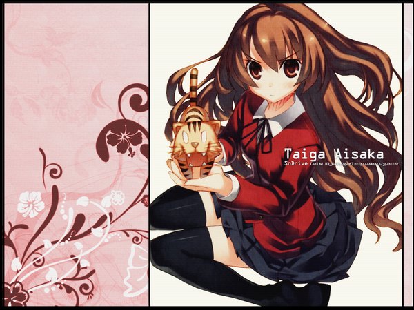 Anime picture 1600x1200 with toradora j.c. staff aisaka taiga tagme