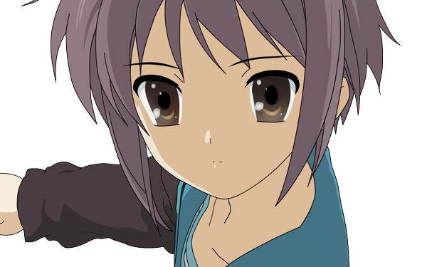 Anime picture 1440x900 with suzumiya haruhi no yuutsu kyoto animation nagato yuki wide image transparent background girl