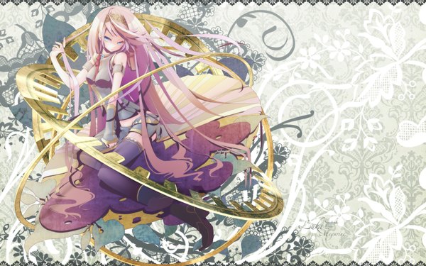 Anime picture 1920x1200 with vocaloid megurine luka plastick highres wide image wallpaper girl