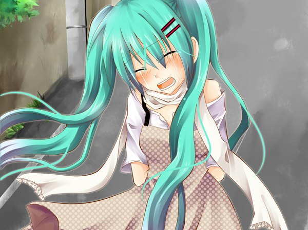 Anime picture 1067x800 with vocaloid hatsune miku girl tagme