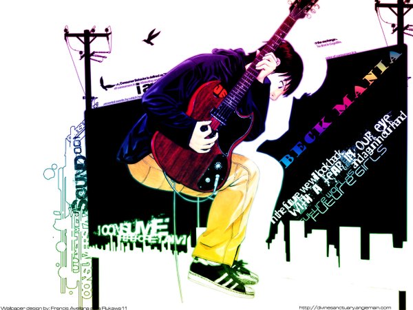Anime picture 1280x960 with beck madhouse tanaka yukio guitar tagme