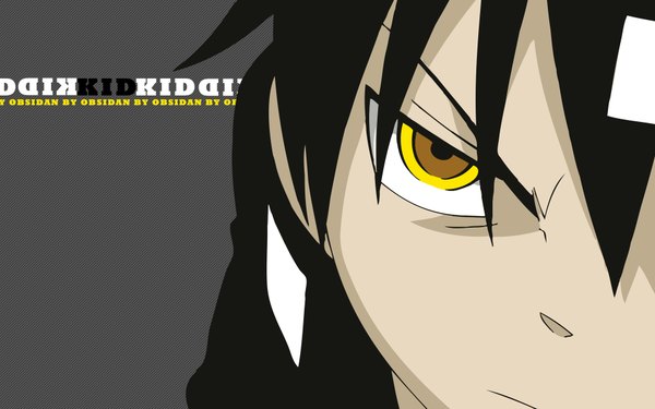 Anime picture 1920x1200 with soul eater studio bones death the kid highres wide image grey background tagme