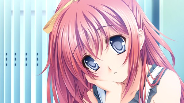 Anime picture 1280x720 with dolphin divers ogura minamo senomoto hisashi long hair blue eyes wide image game cg red hair girl ribbon (ribbons) hair ribbon