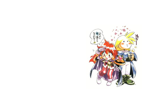 Anime picture 1680x1050 with slayers j.c. staff lina inverse gourry gabriev wide image