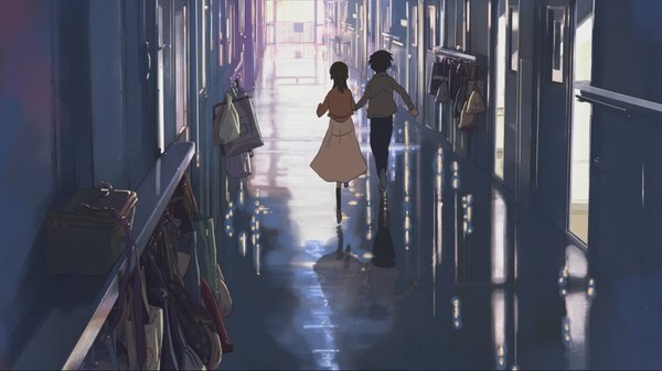 Anime picture 1920x1080 with 5 centimeters per second toono takaki shinohara akari highres wide image byousoku 5cm/second