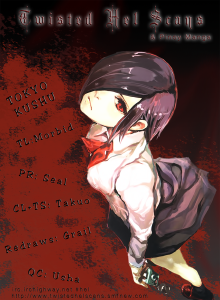 Anime picture 1173x1600 with tokyo ghoul studio pierrot kirishima touka single tall image looking at viewer fringe short hair black hair red eyes hair over one eye inscription text girl skirt camera