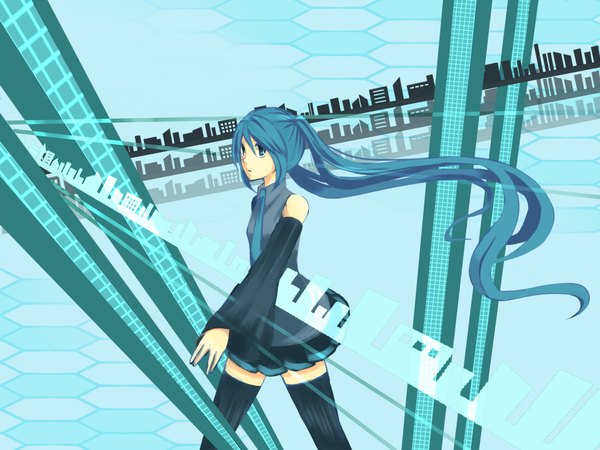 Anime picture 2000x1500 with vocaloid hatsune miku highres girl tagme
