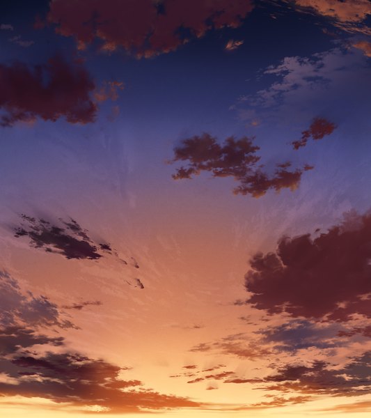 Anime picture 3072x3456 with grisaia no kajitsu tall image highres absurdres game cg sky cloud (clouds) evening sunset no people landscape
