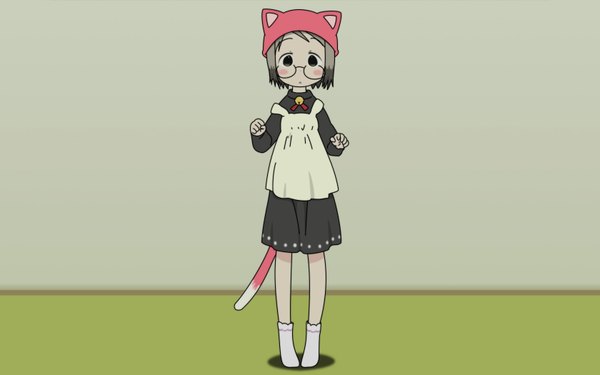 Anime picture 1680x1050 with ichigo mashimaro sakuragi matsuri wide image animal ears cat girl girl
