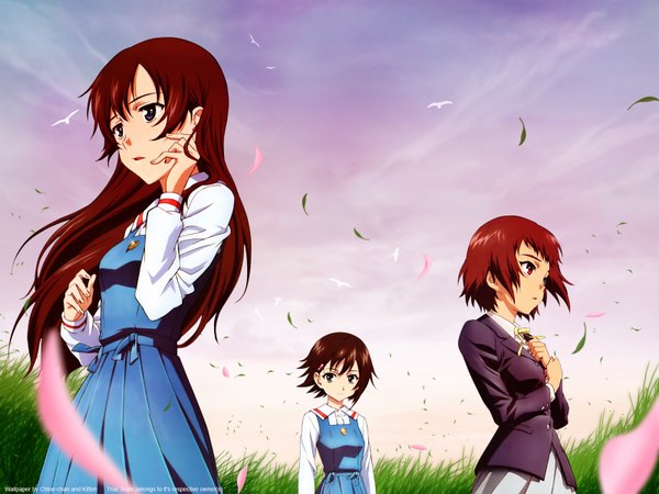 Anime picture 1600x1200 with true tears isurugi noe yuasa hiromi ando aiko sky