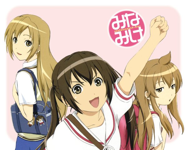 Anime picture 1280x1024 with minami-ke minami kana minami chiaki minami haruka tagme