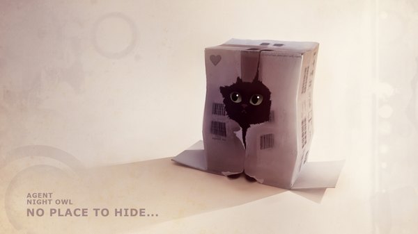 Anime picture 1920x1080 with original apofiss highres wide image inscription wallpaper no people eyes animal cat box