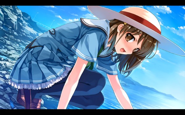 Anime picture 1680x1050 with suiheisen made nan mile? nakano hinata misaki kurehito single wide image girl