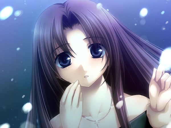 Anime picture 1200x900 with aneimo game cg purple hair black eyes girl