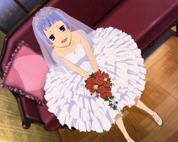 Anime picture 2560x2048 with kannagi nagi (kannagi) highres dress wedding dress