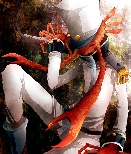 Anime picture 2000x2350 with oumagadoki zoo (manga) dholak itsuya (artist) single tall image highres uniform hat animal top hat crab