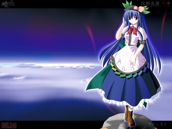 Anime picture 1600x1200 with touhou hinanawi tenshi side b girl