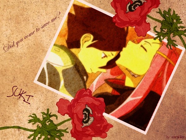 Anime picture 1600x1200 with eureka seven studio bones anemone dominic sorel flower (flowers) anemone (flower)