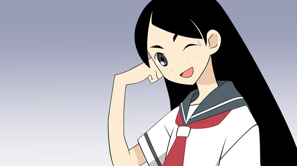 Anime picture 3000x1685 with sayonara zetsubou sensei shaft (studio) kitsu chiri highres wide image