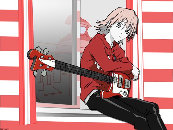 Anime picture 1600x1200 with flcl gainax haruhara haruko guitar tagme