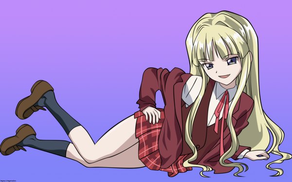 Anime picture 1920x1200 with mahou sensei negima! evangeline a k mcdowell highres wide image girl