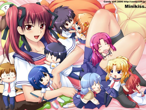 Anime picture 1600x1200 with tsuyokiss cool x sweet kanisawa kinu minikiss