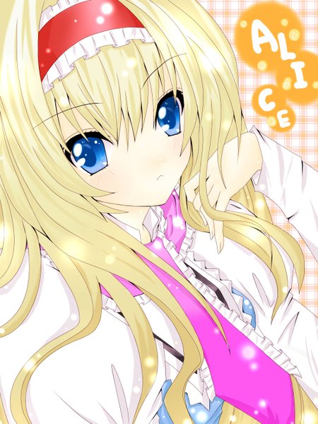 Anime picture 1000x1333 with touhou alice margatroid nanase nao single long hair tall image blue eyes blonde hair girl hairband