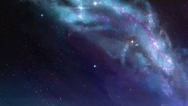 Anime picture 1280x720 with hoshi wo ou kodomo wide image sky night night sky space star (stars) galaxy