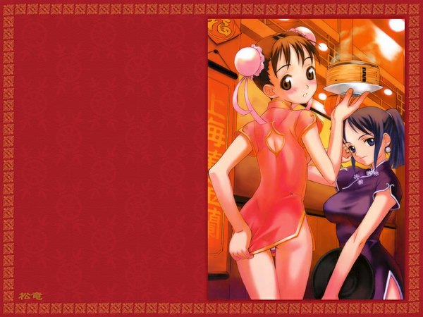 Anime picture 1024x768 with light erotic chinese clothes chinese dress tagme