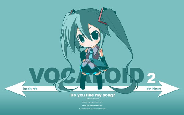 Anime picture 1680x1050 with vocaloid hatsune miku wide image chibi girl