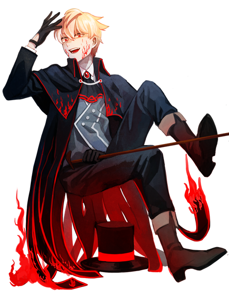 Anime picture 1000x1300 with fate (series) fate/stay night fate/prototype type-moon gilgamesh (fate) jisue10 single tall image looking at viewer short hair open mouth blonde hair red eyes sitting full body bent knee (knees) teeth magic facial mark transparent background