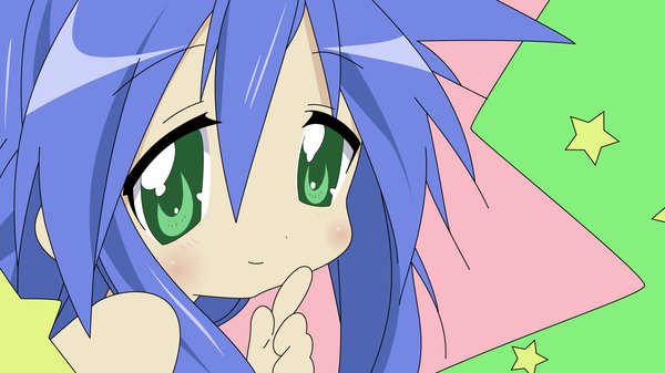 Anime picture 1600x900 with lucky star kyoto animation izumi konata wide image girl