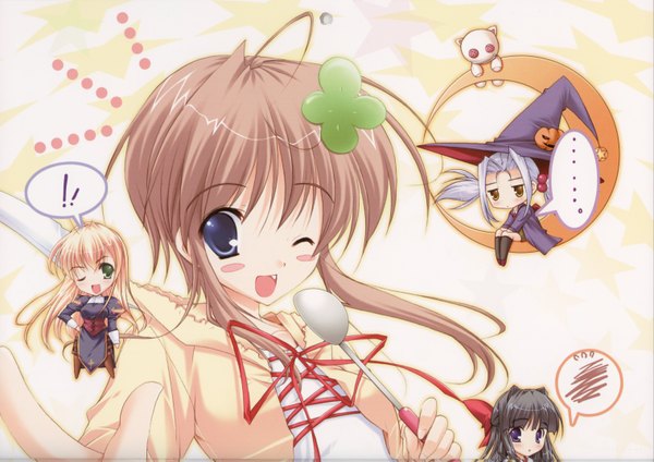 Anime picture 6072x4300 with miraroma marmalade (studio) tsukimiya kaede seihouin erika arima mari takahara ai mikeou highres tagme