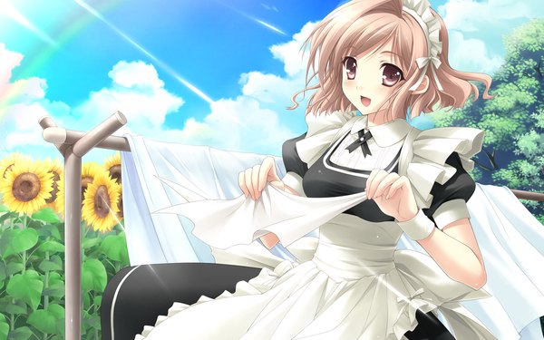 Anime picture 1920x1200 with yosuga no sora nogisaka motoka higa yukari highres wide image maid wallpaper