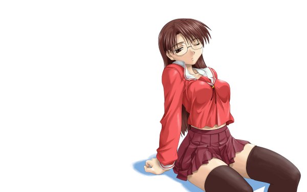 Anime picture 1280x800 with azumanga daioh j.c. staff wide image girl