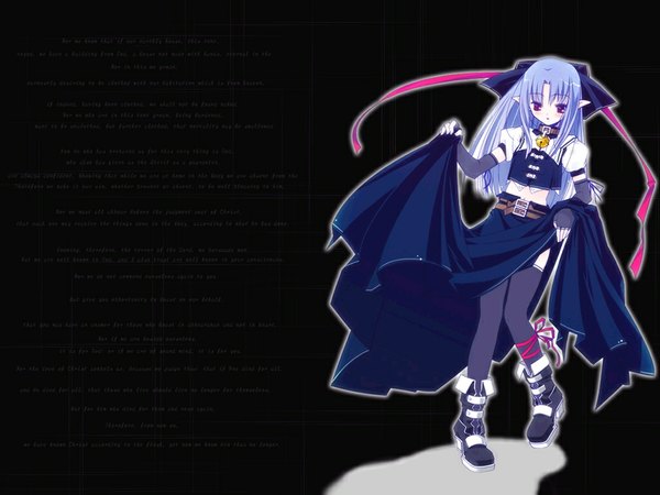 Anime picture 1024x768 with shingetsutan tsukihime type-moon len (tsukihime) black background tagme