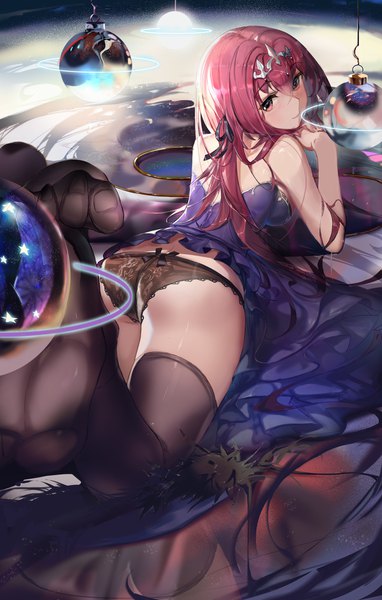 Anime picture 1200x1882 with fate (series) fate/grand order pixiv fate/grand order contest 2 scathach (fate) (all) scathach skadi (fate) rabbit (tukenitian) single long hair tall image blush fringe breasts light erotic smile hair between eyes red eyes large breasts bare shoulders purple hair bent knee (knees)