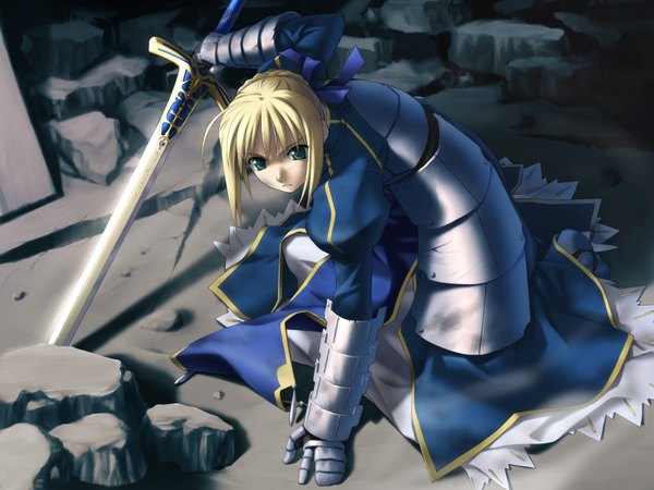 Anime picture 1600x1200 with fate (series) fate/stay night studio deen type-moon artoria pendragon (all) saber girl