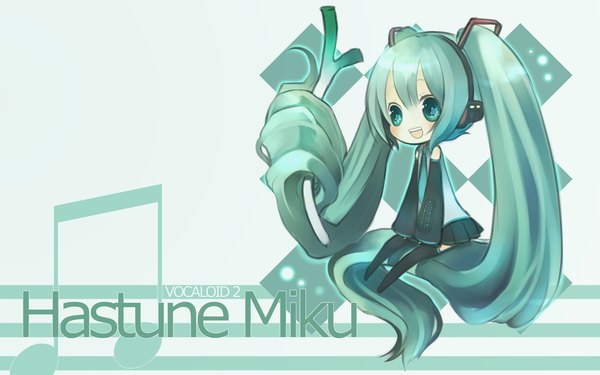 Anime picture 1920x1200 with vocaloid hatsune miku highres wide image chibi girl