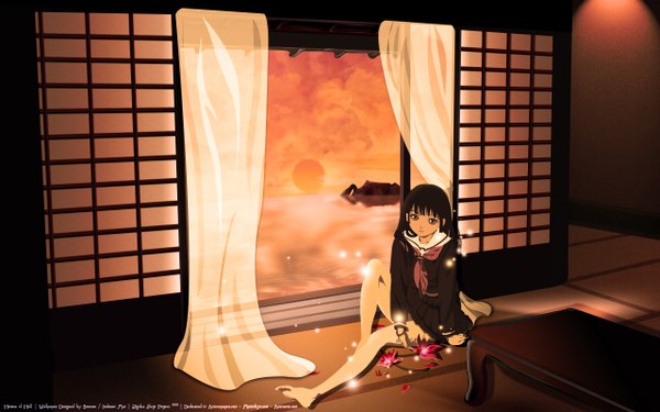 Anime picture 2560x1600 with hell girl studio deen enma ai highres wide image