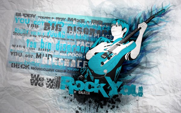 Anime picture 1680x1050 with beck madhouse wide image guitar tagme