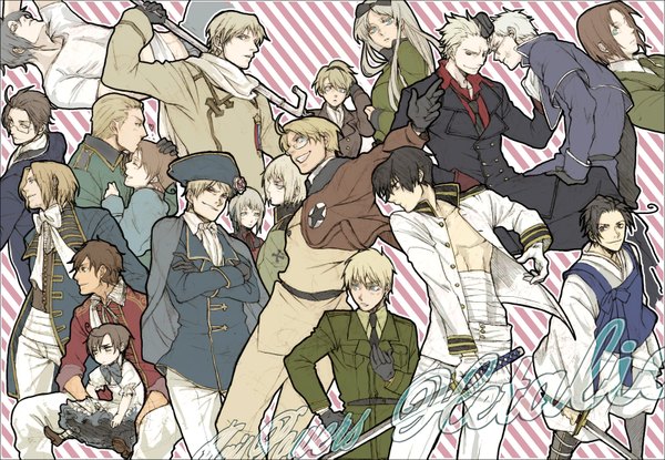 Anime picture 1724x1195 with axis powers hetalia studio deen united kingdom (hetalia) japan (hetalia) russia (hetalia) prussia (hetalia) germany (hetalia) north italy (hetalia) france (hetalia) spain (hetalia) belarus (hetalia) austria (hetalia) liechtenstein (hetalia) ukraine (hetalia) sweden (hetalia) greece (hetalia) switzerland (hetalia) lithuania (hetalia) denmark (hetalia) long hair