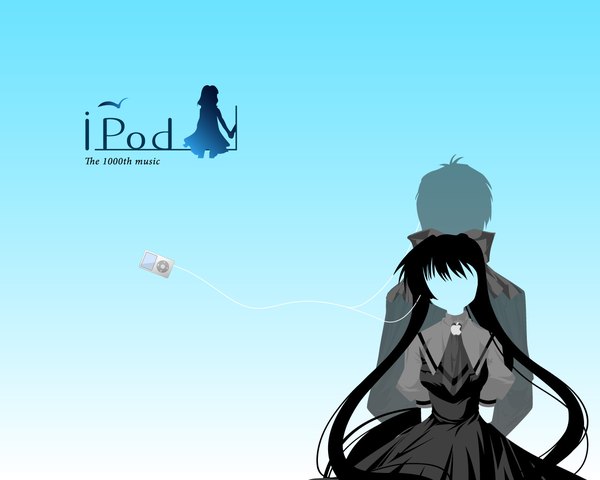 Anime picture 1280x1024 with air key (studio) ipod kamio misuzu kunisaki yukito girl