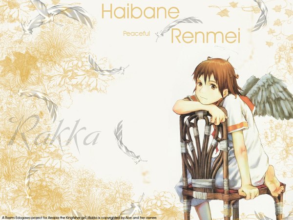 Anime picture 1024x768 with haibane renmei rakka (haibane) girl wings tagme