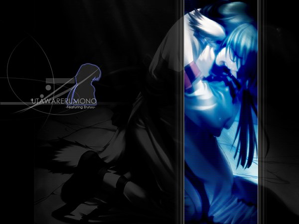 Anime picture 1024x768 with utawareru mono eruruw dark background tagme