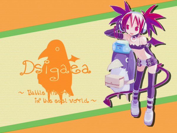 Anime picture 1024x768 with disgaea etna (disgaea) prinny tagme