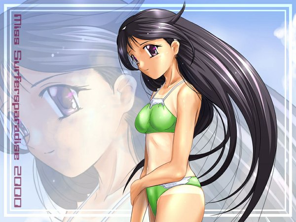 Anime picture 1024x768 with 2000 swimsuit bikini tagme