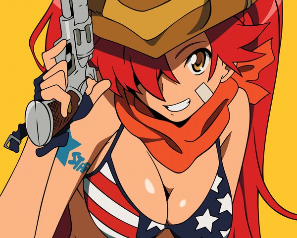 Anime picture 1920x1536 with tengen toppa gurren lagann gainax yoko littner highres light erotic vector