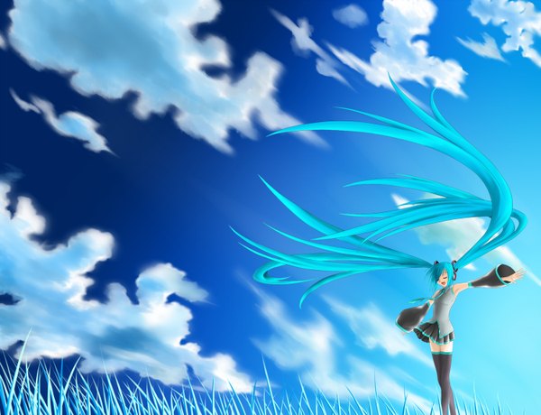 Anime picture 1500x1150 with vocaloid hatsune miku girl tagme